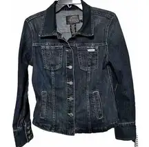 Calvin Klein Jeans Denim Jacket Womens Large Button Up Stretch