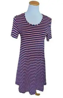 NwT Womens Wishful Park Striped Jersey Knit Short Sleeve Dress - Sz M