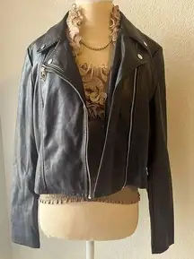 Express Faux Leather Moto Biker Jacket Size Medium