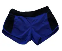 Lululemon Run Bright At Night Short Pigment Blue Purple Size 8 Zip Pockets Lined