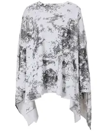 Poncho oversized top blouse long sleeve shirt t-shirt loose top tie dye hoodie