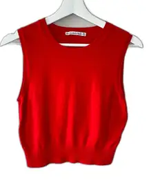 Abercrombie & Fitch Vest Women's Size M Red Pullover Round Neck