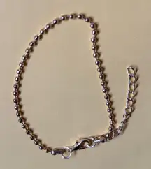 Silver Beaded Chain Bracelet