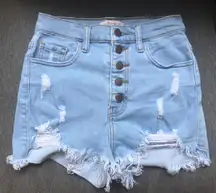 .I.U Distressed Denim Shorts