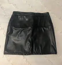 Black Leather Mini Skirt