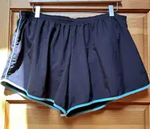 NEW Brooks Women's Black Lined Running Shorts Sz XL Fitness Workout Gym Training