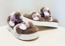 Ya-Babe Fur Women’s Amphora Multi Slides/Sz:9/NWT