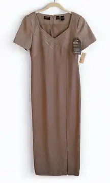 Vintage Liz Claiborne Night‎ Short Sleeve Embellished Long Formal Dress