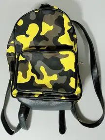 Yellow Black Camouflage Camo Backpack Bag Purse 💛🖤✨