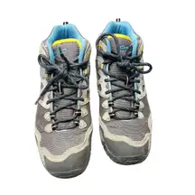 Hi-Tec Alchemy Lite Mid Waterproof Gray Blue Yellow Outdoor Hiking Boots  US 7.5