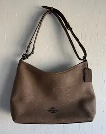 COACH Laurel Crossbody Bag CR148 Dark Stone Pebble Leather NWOT Missing Strap