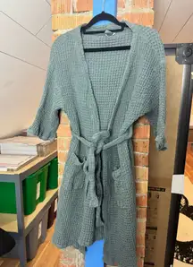 Anthropologie Bathen Waffle Knit Cotton Luxury Robe