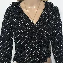 Polka Dot Wrap Top