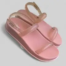 Melissa pink strappy sparkle Soft Wave sandal ladies size 7M US EU 38 parallel