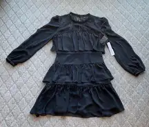 Giani Bini LBD Mia lace tiered closet staple cocktail chic Christmas New Year