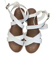 Patrizia By Spring Step Stylish White Sandals Size 8