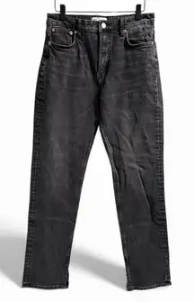 Zara Black Wash Straight Leg Jeans- Size 6