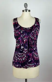 Trina Turk Patterned Silk Tank Top