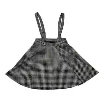 Just Polly Black and Gray Houndstooth Jumper Dress