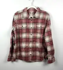 Carhartt womens XL flannel plaid button down top