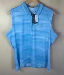 NWT Dunning Golf Womens Sleeveless Polo Size XL‎ Blue Zip Up Neck Outdoor Active