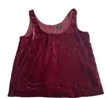 J.Crew  Womens 4 Burgundy Crushed Velvet Tank