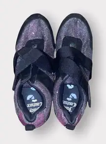 Juicy Couture Black and Purple Sparkle Shoes Size 8.5