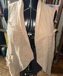 Torrid cotton gauze light pink 3x drape drawstring waist vest