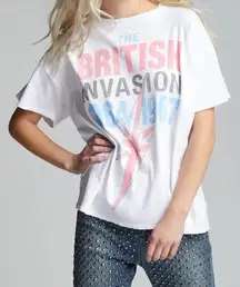 Recycled Karma Classic British‎ Invasion Tour Tee - Size XS - White - NWOT