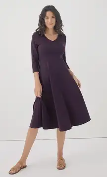 NWT - Fit & Flare Midi Party Dress Purple Classic Cocktail Wedding Work