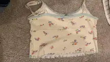 Sky And Sparrow Cute Floral Crop Top