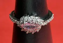 Bomb Party RBP6394 “Like Stars in the Night” Cubic Zirconia Rhodium Sz7 Ring NWT