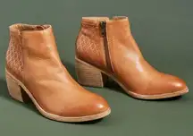 Anthropologie SILENT D X  | Orvis Perforated Booties Tan Caramel | Size 39 / 8.5