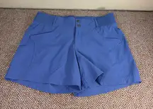 Title Nine 5" Clamber Shorts Hiking Women's Sz 8 Blue Outdoor Casual Comfy EUC