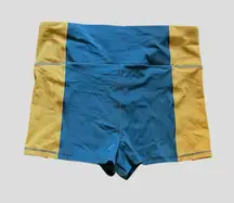 Fabletics teal & gold shorts 3” inseam size XL