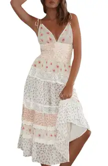 White floral Maxi Dress