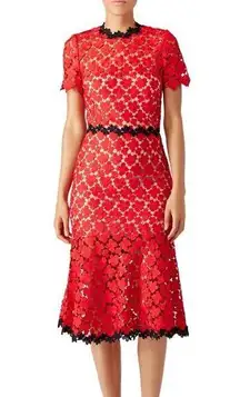 Cherry Lace Midi Dress, Size 0, NWOT