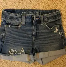 A.E ripped jean shorts 