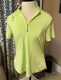 Jamie Sadock athletic top neon yellow green small