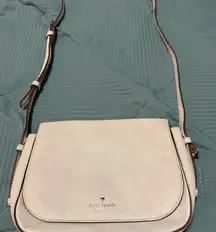 Kate Spade Cream Crossbody Bag with Gold Accents