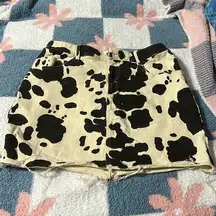 Cow Print Skirt