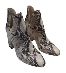 Steve Madden Women's Rookie Bootie Ankle Boots Neutral Snake  Size 8.5