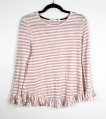 Boden Linen Jersey Top Stripe Sz 6‎