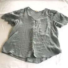 Blu Pepper Seafoam Green Blouse