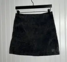 by Urban Outfitters Corduroy Charcoal Gray Mini Skirt Size Medium