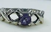 Sterling silver and Amethyst ring size 7