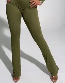 Naked Wardrobe Bare Pants in Green XL