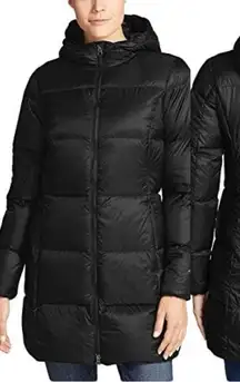 Eddie Bauer Women’s EB550 Luna Peak Down Parka Jacket Coat Hooded in Black XL