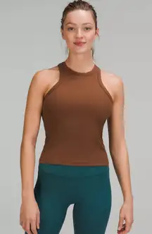 Lululemon Ribbed Nulu Racerback Yoga Tank Top in Roasted Brown Size 2