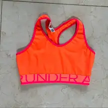 Under Armour NWOT Neon Orange and Pink Sz Small Racerback Sports Bra